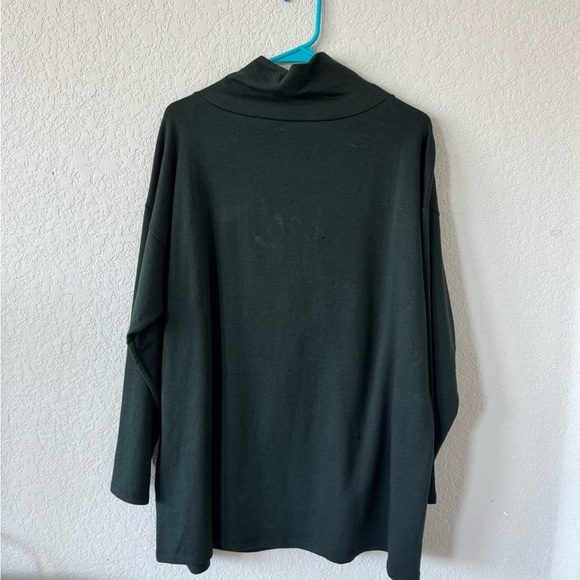 Eileen Fisher Green Long Sleeve Top - Picture 3 of 4